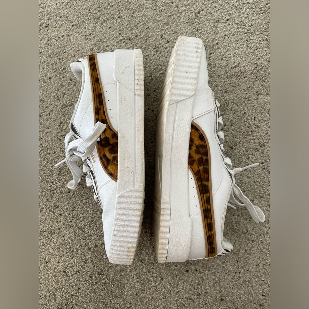 LEOPARD AND ZEBRA PLATFORM PUMA - women's 7.5 - very cute - animal print -